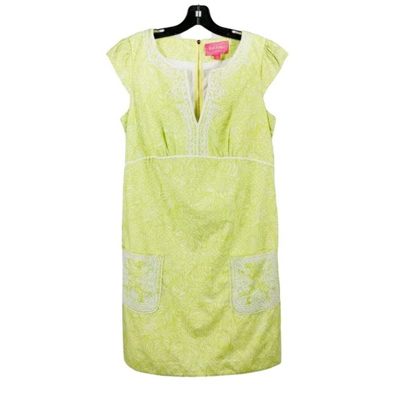 NWT Lilly Pulitzer Women's Green Sheath Dress Size 6 - Picture 1 of 8